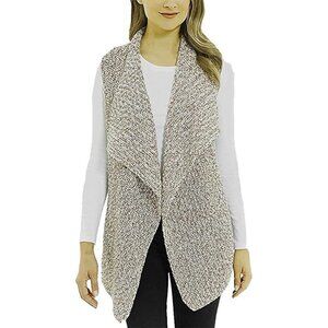 Jones New York Marled Sweater Vest Open Front Knit Women's Size M